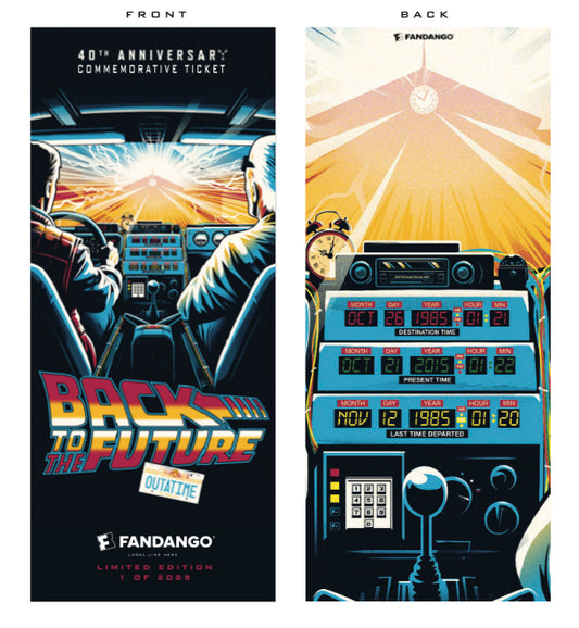 Back To The Future 40th Anniversary Commemorative Ticket