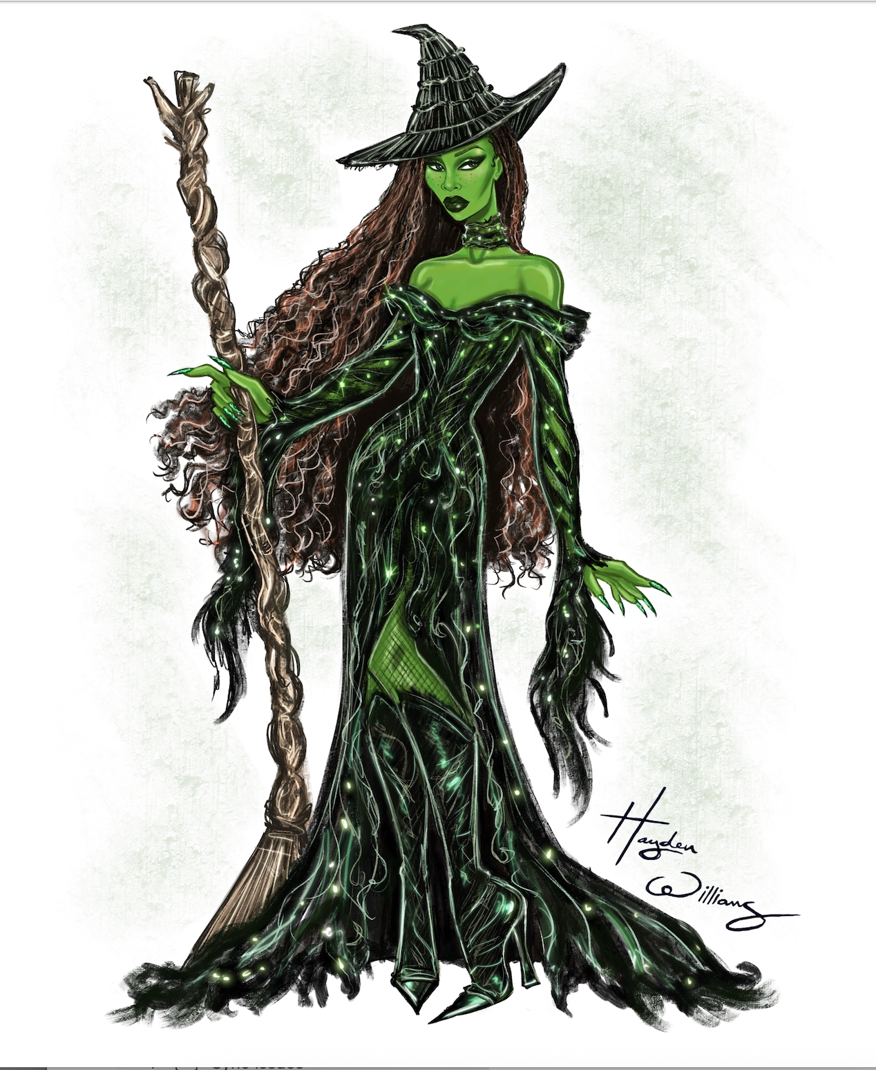 Wicked x Hayden Williams Illustrated Print - Elphaba