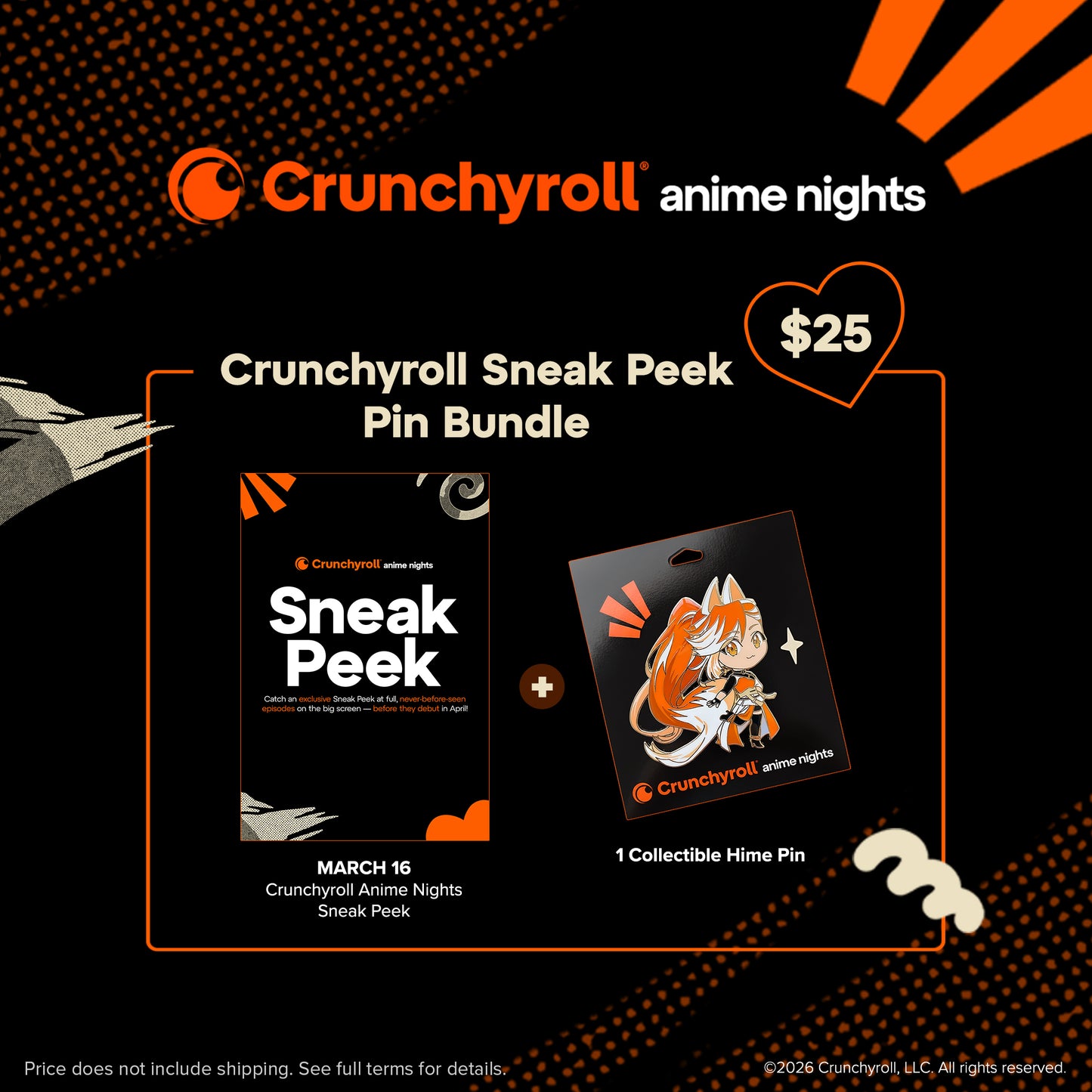 Crunchyroll Sneak Peek Pin Bundle