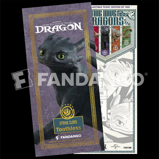 How To Train Your Dragon Printed Ticket