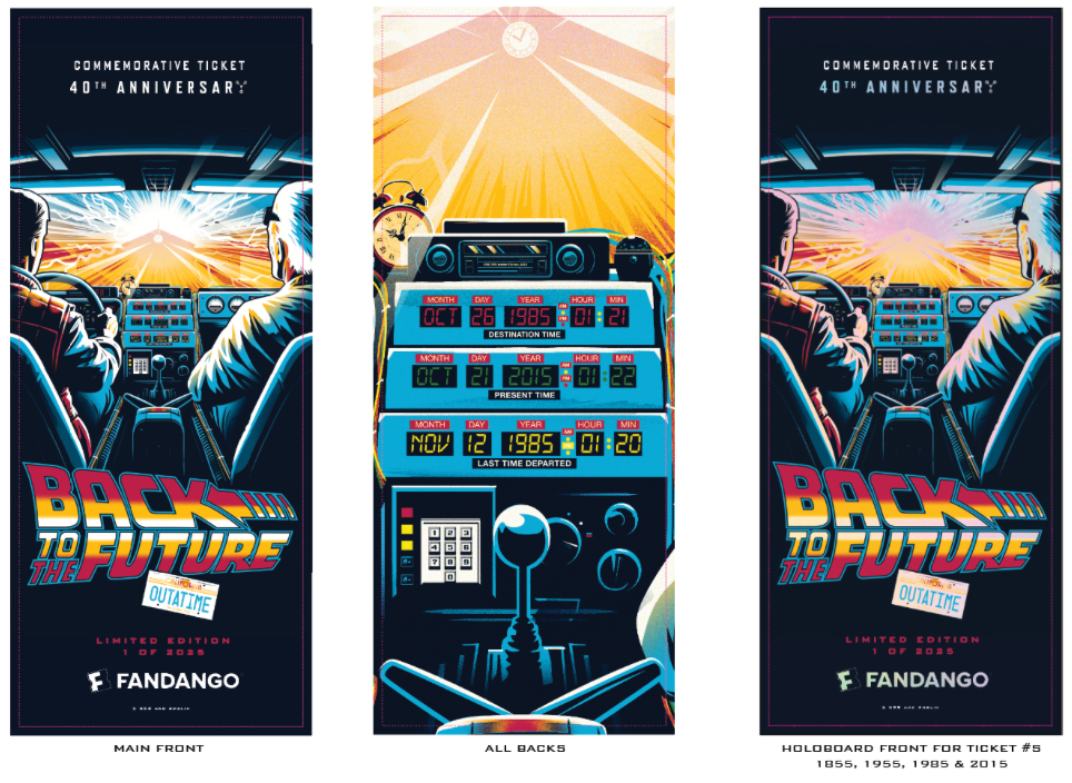 Back to the Future 40th Anniversary Commemorative Ticket
