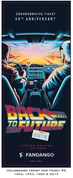 Back to the Future 40th Anniversary Commemorative Ticket Back to the Future 40th Anniversary Commemorative Ticket